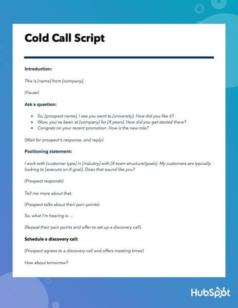 call script template word