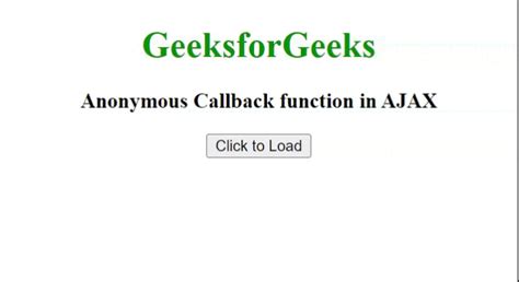 callback function in ajax