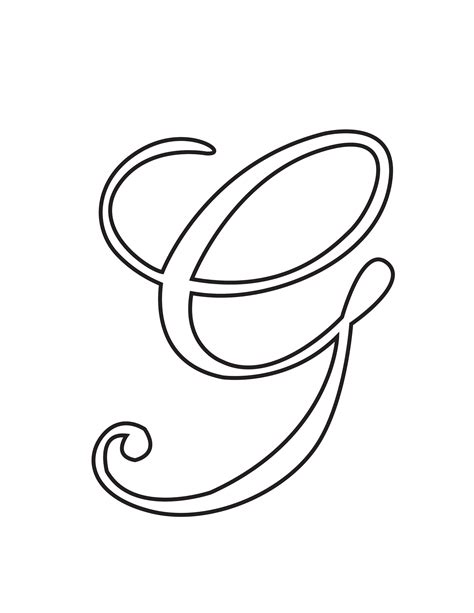 calligraphy of letter g