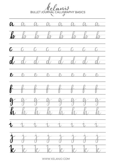 Calligraphy Worksheets Printable