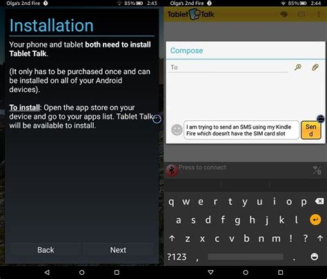 calling and texting app for fire tablet