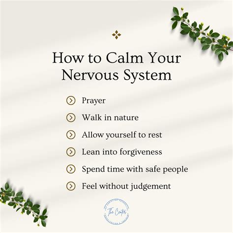 calm down nervous system