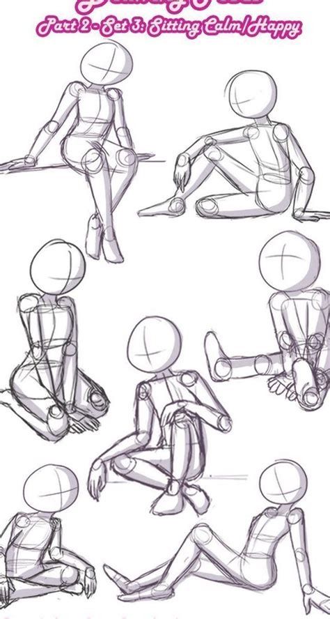 calm drawing poses ideas