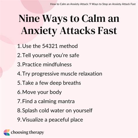 calm from panic attack
