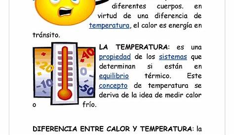 Temperatura y calor ? Definición ? Ejemplos Equilibrio térmico