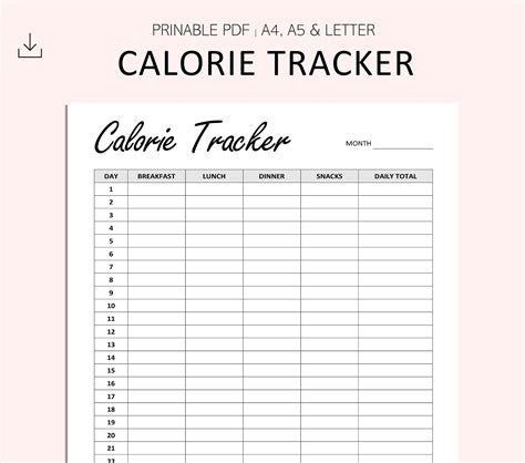 calorie tracker progress