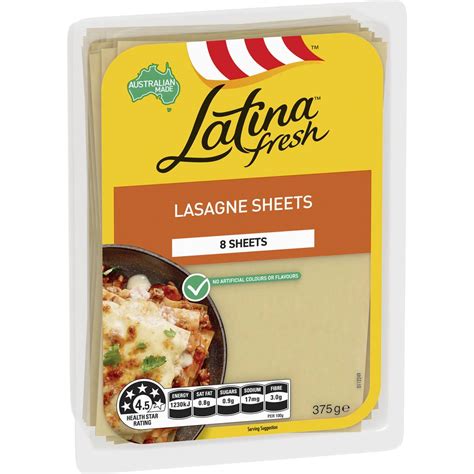 calories in a lasagne sheet