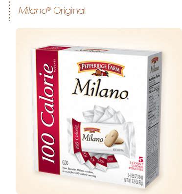 calories in milano cookies