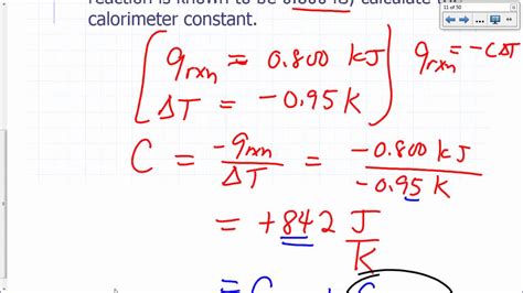 Calorimeter Constant Problem Example
