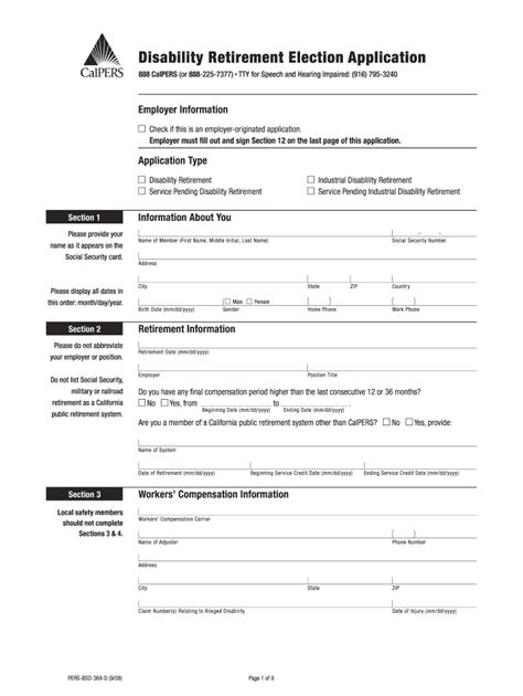 calpers disability retirement forms
