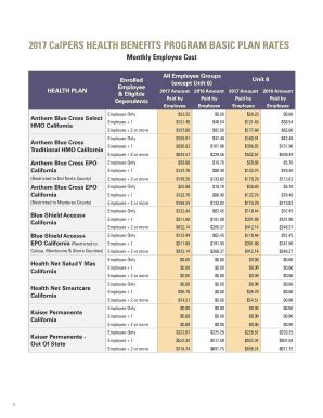 calpers health plans 2017