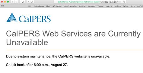 calpers website problems