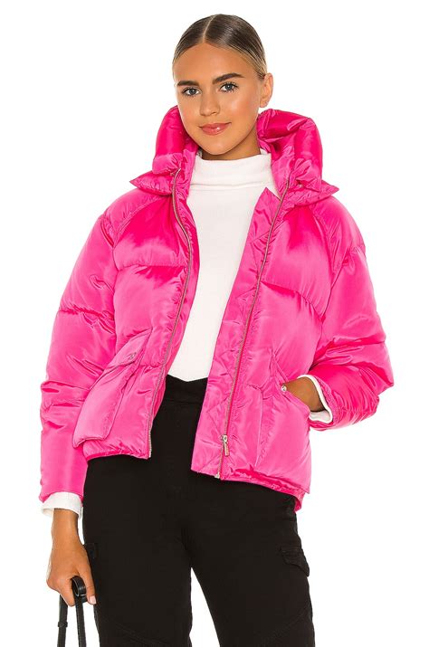 calvin klein hot pink puffer coat