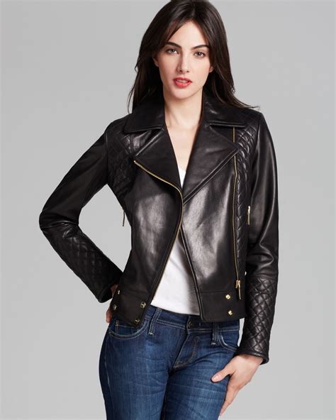 calvin klein leather jacket women's