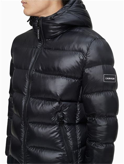calvin klein puffer jacket black