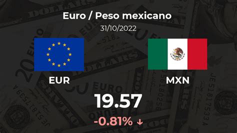 cambio euro peso mexicano 31/10/2022