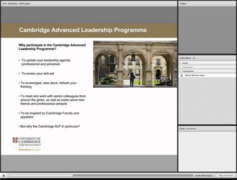 cambridge advanced leadership programme