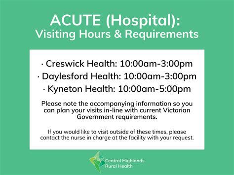 cambridge hospital visiting hours