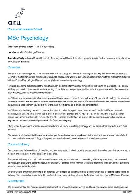 cambridge msc courses