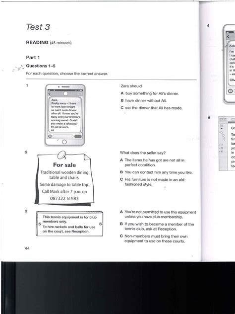 cambridge reading test pdf