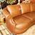 camel color leather couch