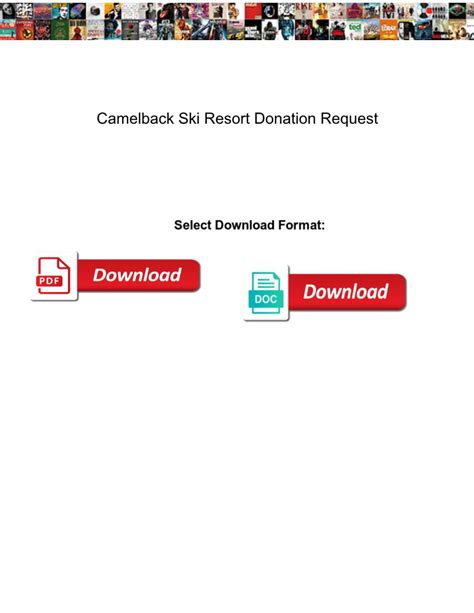 camelback resort pa donation request