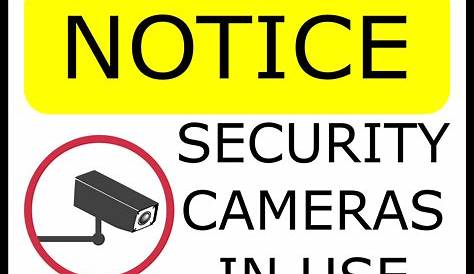 Camera surveillance warning sign