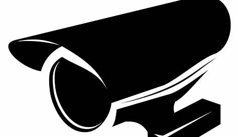 surveillance cameras black silhouette vector illustration