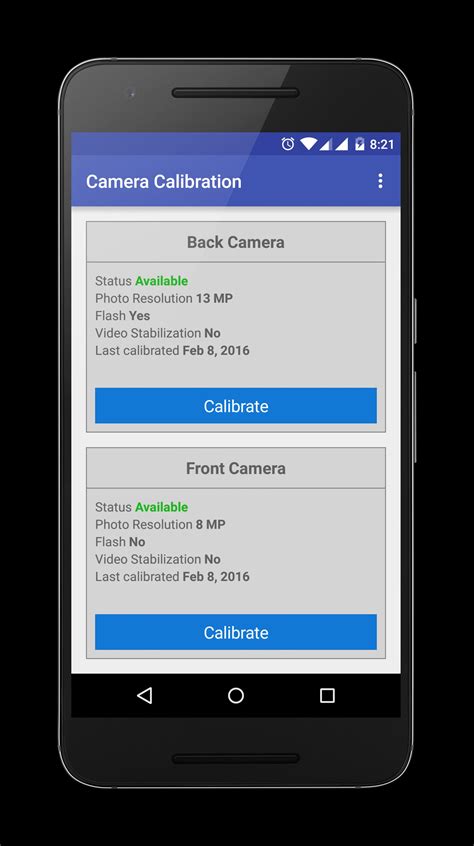 Camera Calibration Android