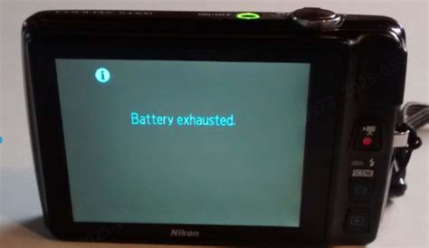 Camera Error Battery Exhausted
