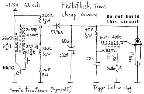 Camera Flash Transformer Circuit