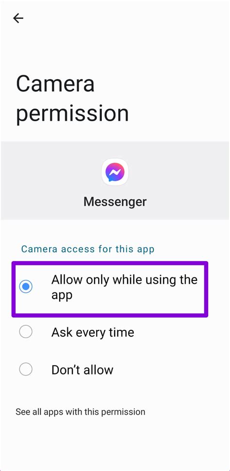 Camera Is Not Working In Messenger