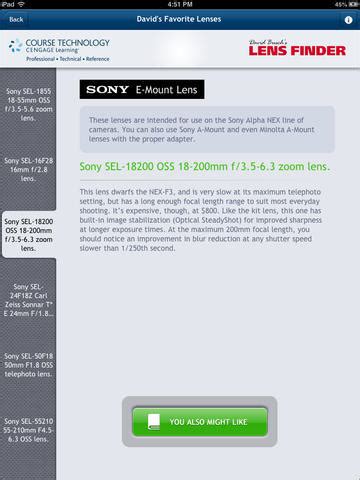 Camera Lens Finder App