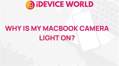 Camera Light Flashing On Macbook