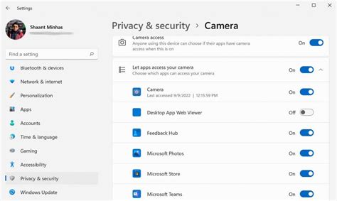 camera privacy settings