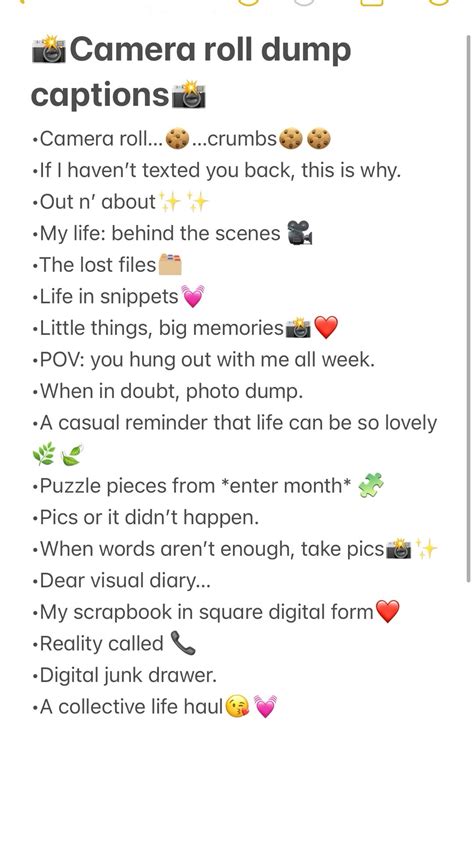 Camera Roll Captions Instagram