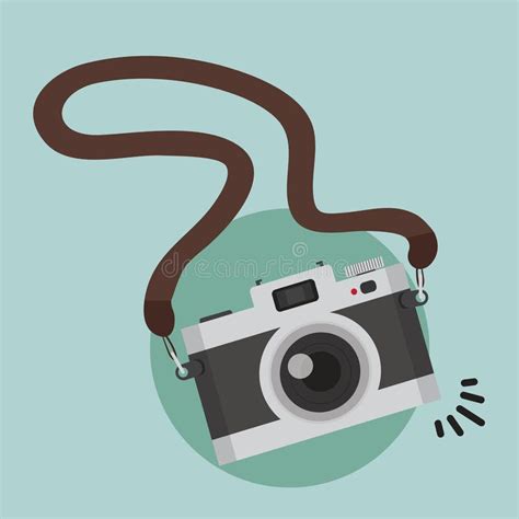 Camera With Strap Illustration