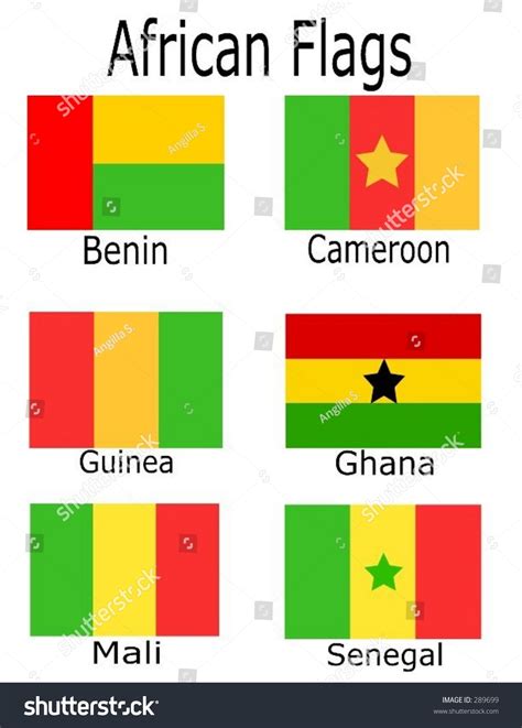 cameroon senegal ghana flags