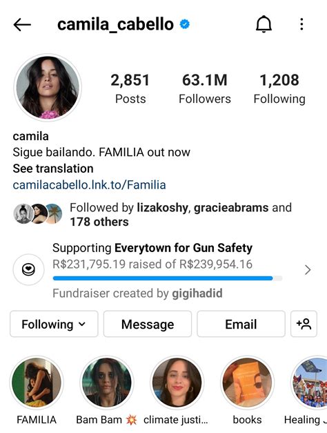 camila cabello instagram followers