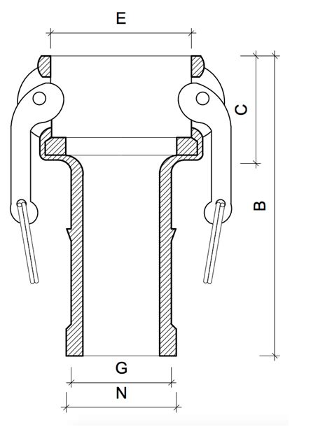 Camlock Type C Dimensions