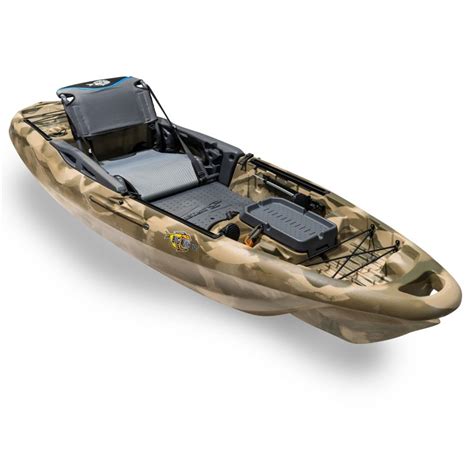 2022 NuCanoe Frontier 12 Fishing Kayak Army Camo Kayak Creek