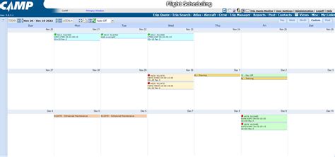 camp flight scheduling