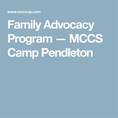 camp pendleton family advocacy