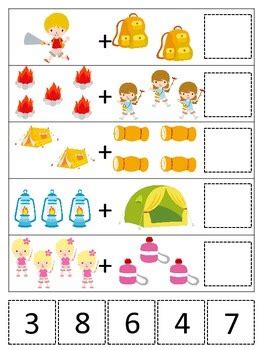 Camp Themed Math Worksheets