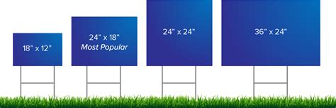 campaign yard sign dimensions