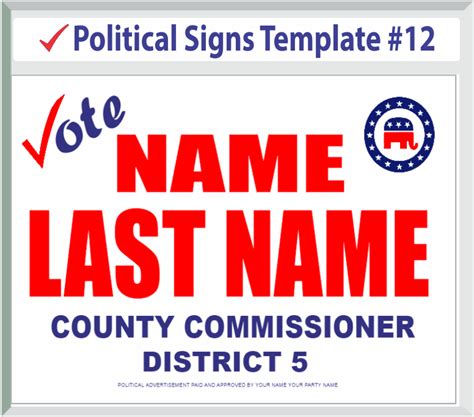 campaign yard signs free template