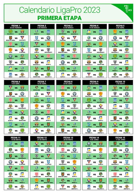 campeonato nacional 2023 ecuador calendario
