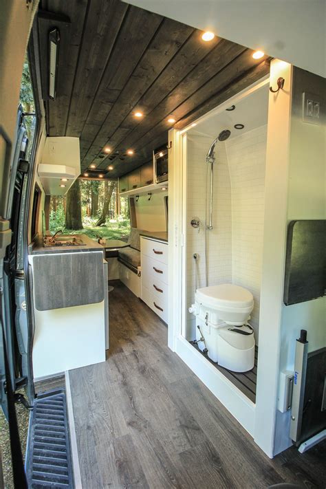 camper van with bathroom and kitchen