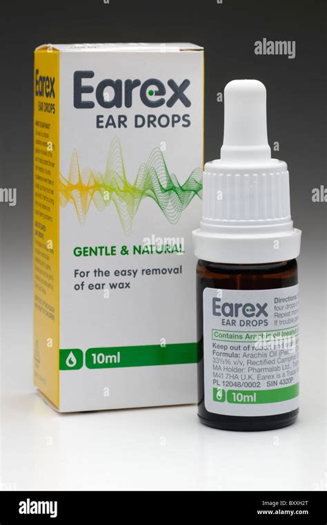 10 ml bottle of Earex camphor ear drops Stock Photo Alamy