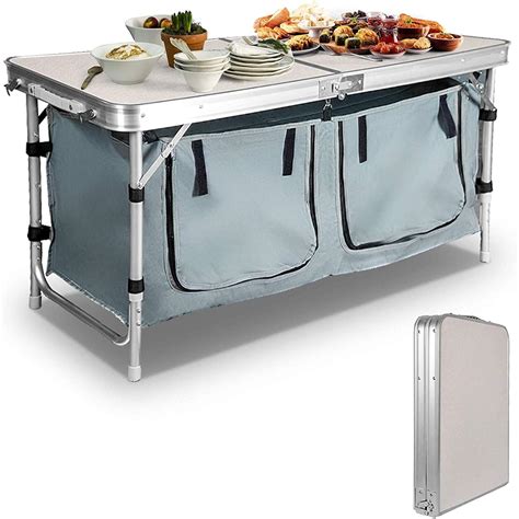 Camping Folding Table With Storage